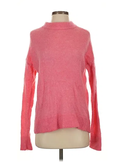 Pre-owned H&m Turtleneck Sweater In Pink