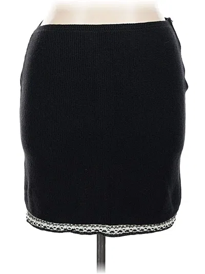 Pre-owned St John Wool Skirt In Black