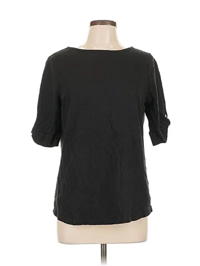 Pre-owned Chico's 3/4 Sleeve T-shirt In Black