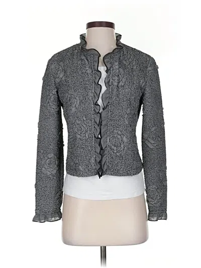 Pre-owned Carlisle Long Sleeve Blouse In Gray