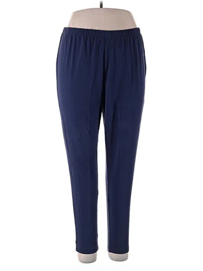 Pre-owned Woman Within Casual Pants In Blue