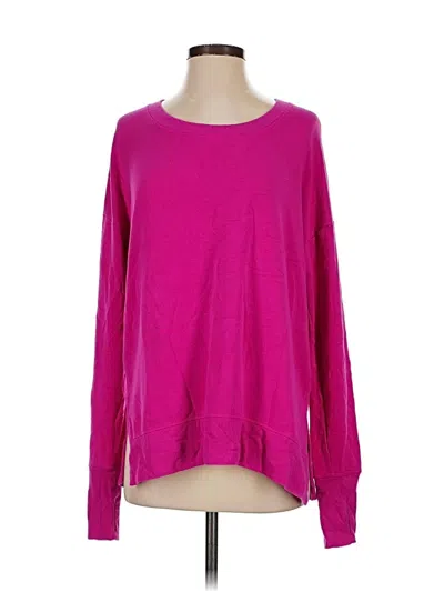 Pre-owned Athleta Long Sleeve T-shirt In Pink