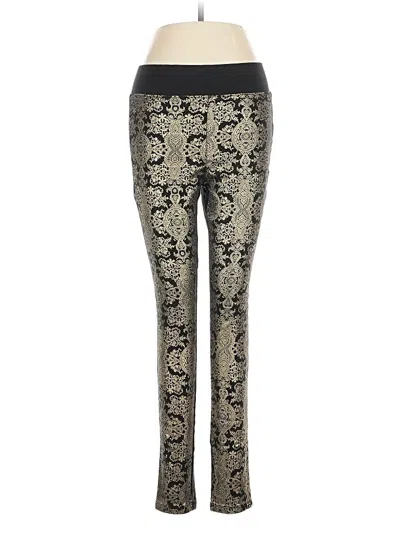 Pre-owned Bisou Bisou Leggings In Gold