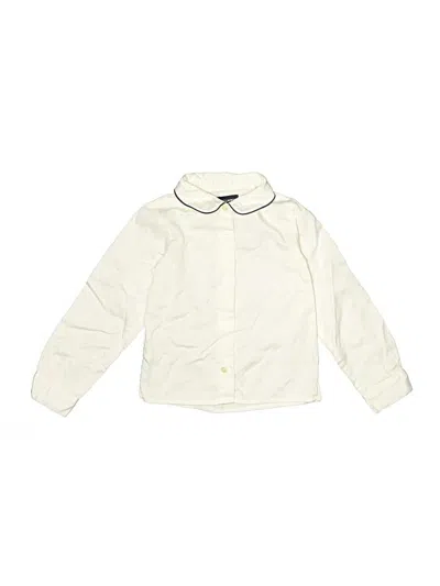 Pre-owned Ralph Lauren Kids' Long Sleeve Button Down Shirt In White
