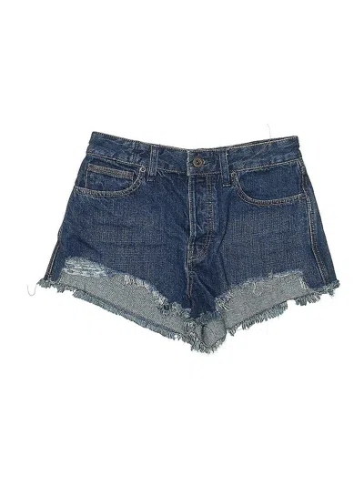 Pre-owned Free People Denim Shorts In Blue