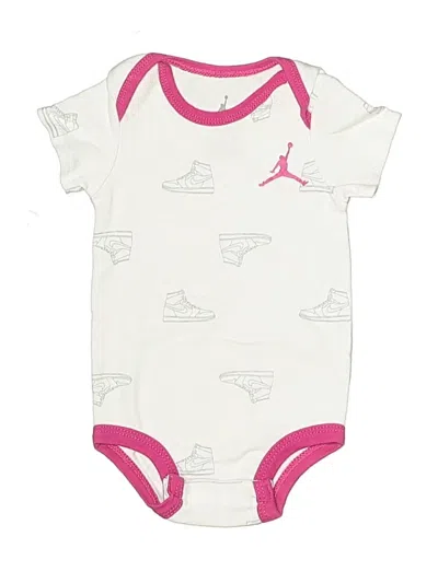 Pre-owned Air Jordan Babies' Short Sleeve Onesie In White