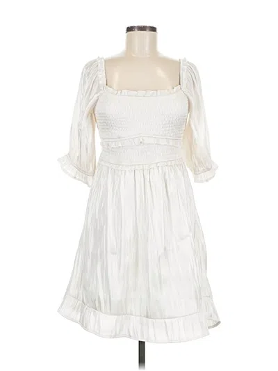 Pre-owned Umgee Cocktail Dress In White