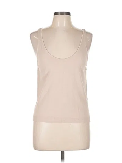Pre-owned Leith Tank Top Tan Halter Neckline Tops In Brown
