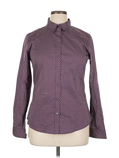 Pre-owned Banana Republic Factory Store Long Sleeve Button Down Shirt In Burgundy