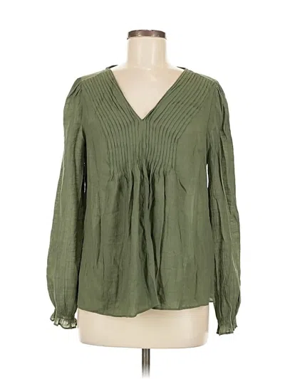 Pre-owned Nanette Lepore Long Sleeve Blouse In Green