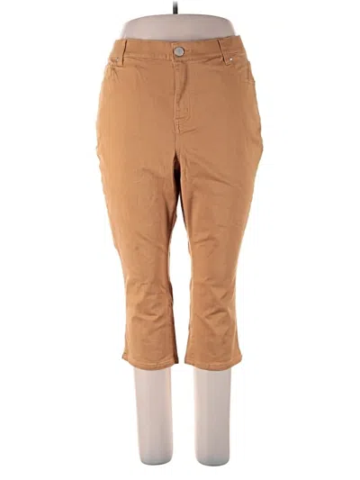Pre-owned Lane Bryant Khaki Pant In Orange