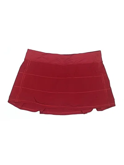 Pre-owned Lululemon Athletica Active Skort In Burgundy
