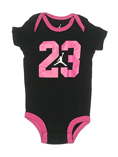 Pre-owned Air Jordan Babies' Short Sleeve Onesie In Black