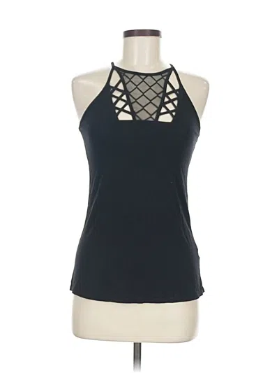 Pre-owned Red By Bke Tank Top Black Halter Neckline Tops