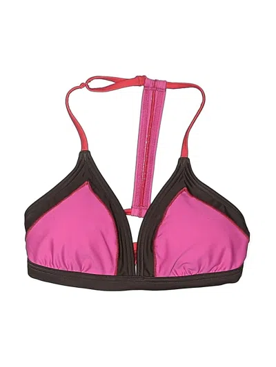 Prana Swimsuit Top Pink Color Block Pattern Swimwear In Pink