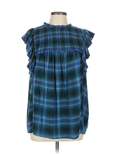 Pre-owned Beachlunchlounge Sleeveless Blouse In Blue