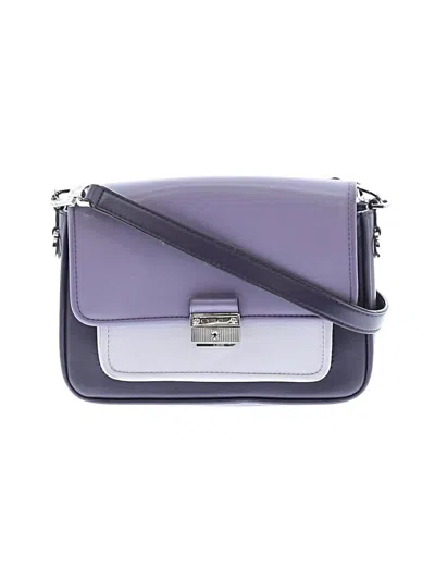 Pre-owned Michael Michael Kors Leather Crossbody Bag In Purple