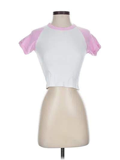 Pre-owned Los Angeles Apparel Short Sleeve T-shirt In Pink