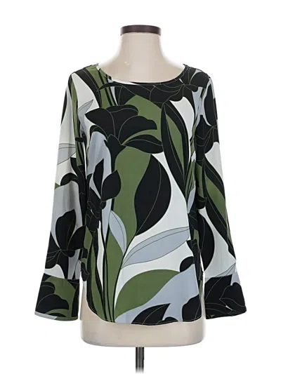 Pre-owned Ann Taylor Long Sleeve Blouse In Green