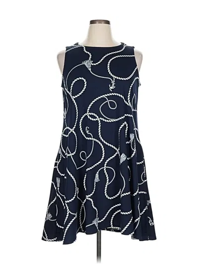 Pre-owned Nina Leonard Casual Dress In Blue