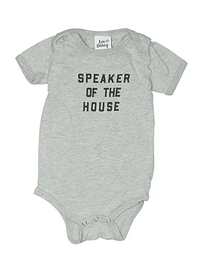 Pre-owned Assorted Brands Babies' Short Sleeve Onesie In Gray
