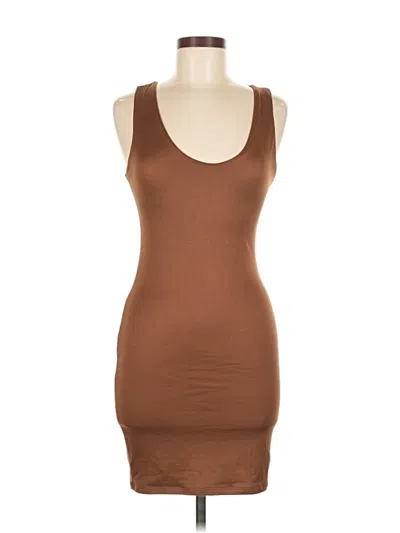 Pre-owned Fashion Nova Casual Dress In Brown