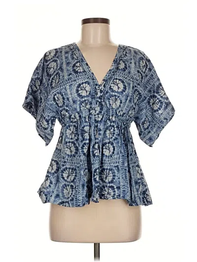 Pre-owned Levi's Short Sleeve Blouse In Blue