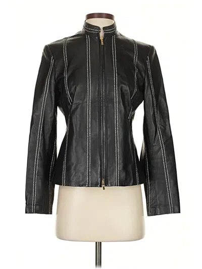 Pre-owned Carlisle Leather Jacket In Black