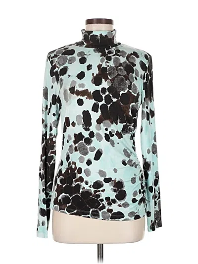 Pre-owned Carlisle Long Sleeve Blouse In Blue