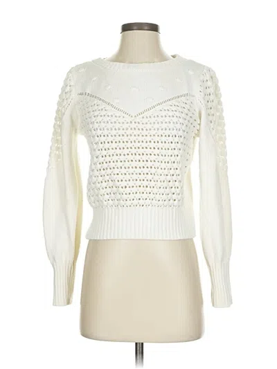 Pre-owned Lucky Brand Pullover Sweater In White