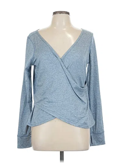 Pre-owned Zella Long Sleeve T-shirt In Blue
