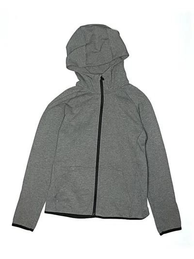 Pre-owned Gap Fit Kids' Zip Up Hoodie In Gray