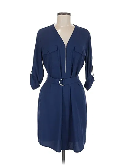 Pre-owned Express Casual Dress In Blue