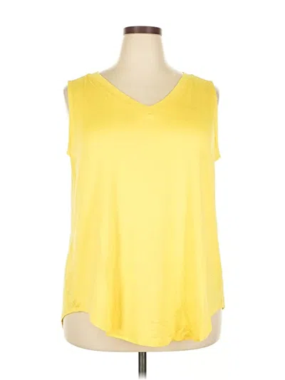 Pre-owned Zenana Sleeveless T-shirt In Yellow