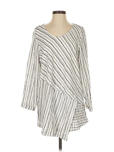 Pre-owned Habitat 3/4 Sleeve Blouse In Silver