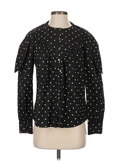 Pre-owned La Vie Rebecca Taylor Long Sleeve Blouse In Black