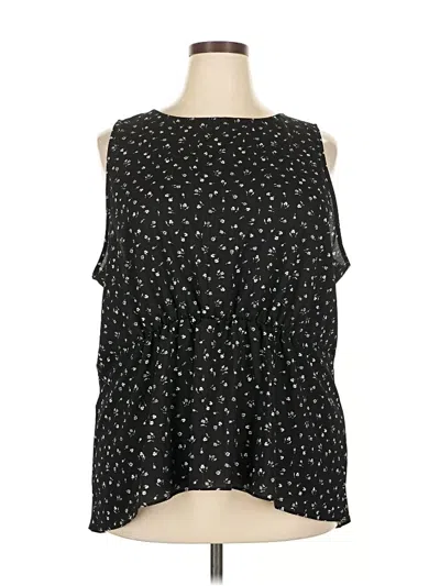Pre-owned 14th & Union Sleeveless Blouse In Black