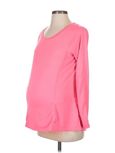 Pre-owned Motherhood 3/4 Sleeve T-shirt In Pink