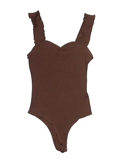Pre-owned Alya Bodysuit In Brown