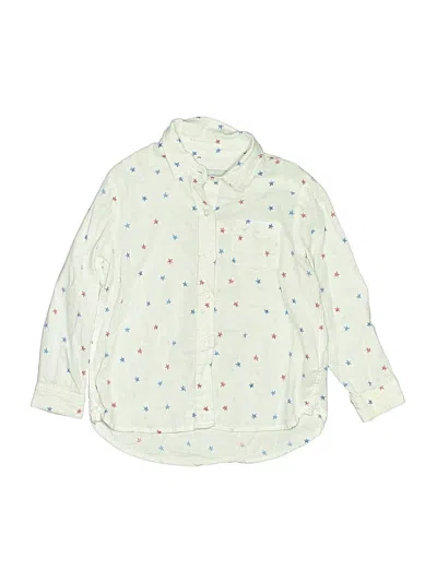 Pre-owned Smartwool Kids'  Long Sleeve Blouse In White