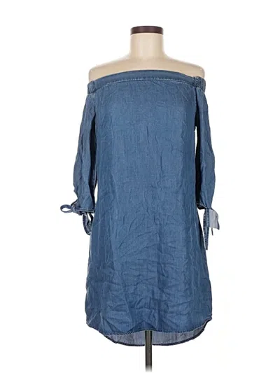 Pre-owned Design Lab Lord & Taylor Casual Dress In Blue
