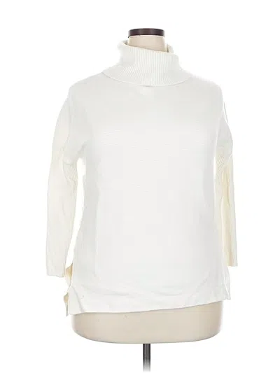 Pre-owned Lillusory Turtleneck Sweater In White