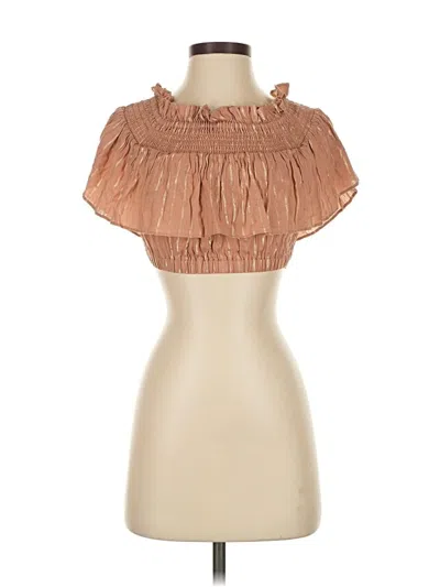 Pre-owned Shona Joy Sleeveless Blouse In Brown