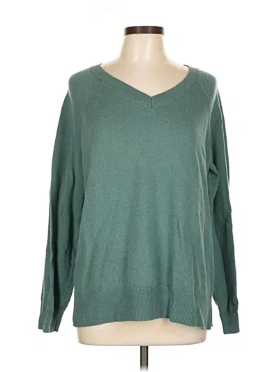 Pre-owned Lucky Brand Pullover Sweater In Green