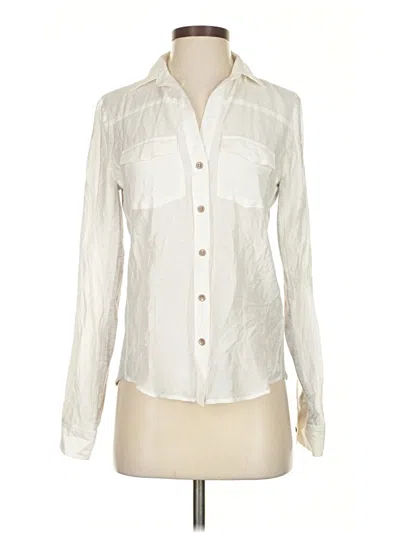 Pre-owned Barneys New York Long Sleeve Blouse In White