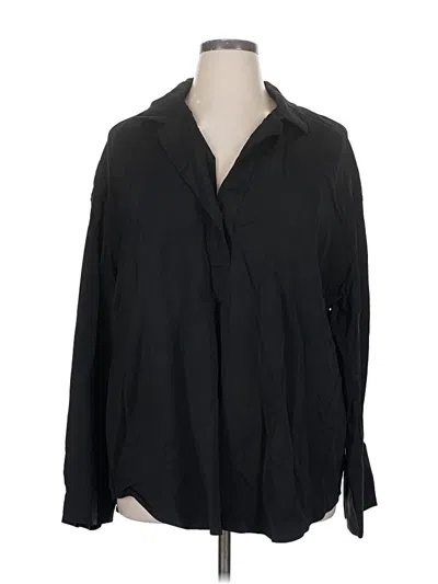 Pre-owned Banana Republic Long Sleeve Blouse In Black