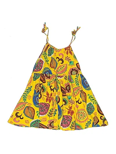 Pre-owned Zara Kids' Sleeveless Top Yellow Halter Neckline Tops