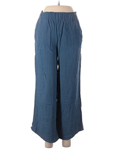 Pre-owned Unbranded Linen Pants In Blue