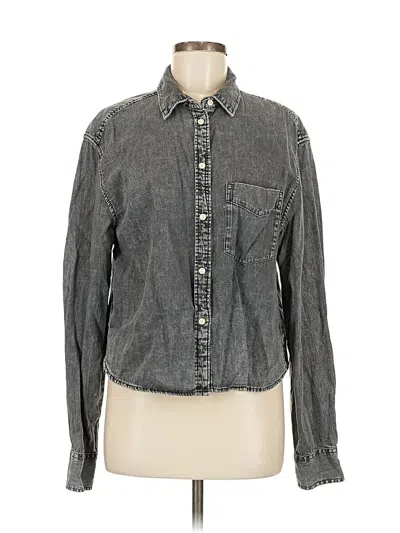 Pre-owned Gap Long Sleeve Button Down Shirt In Gray