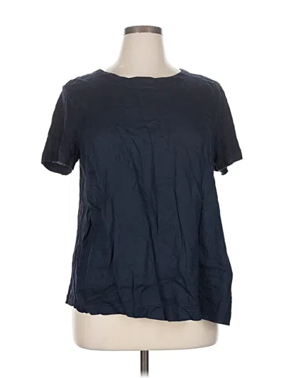 Pre-owned Jjill Short Sleeve T-shirt In Blue